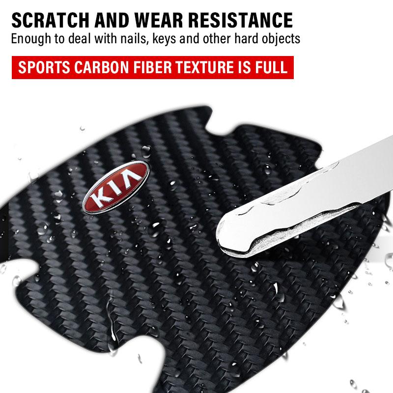 4KS Ochrana kliky dveří auta 3D nálepka emblém dekorace pro KIA Ceed Sportage Rio K5 k6 K7 K8 Optima Cerato Proceed Venga Sedona Forte