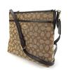 Used COACH Shoulder Bag F29960 Signature Canvas/leather Beige Dark Brown Diagonally Hung
