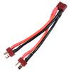 T Plug Lipo RC Battery Pack Parallel Adapter Connector 1 Female to 2 Male 14AWG Cable