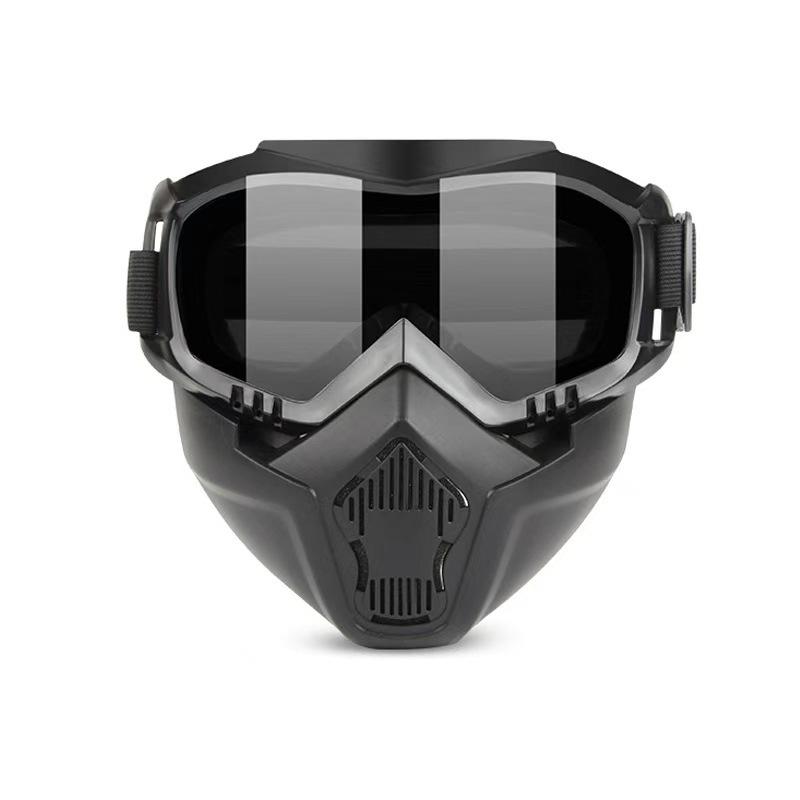 Harley Windproof Welding & Riding Mask with Detachable Cap & Anti-Glare Goggles