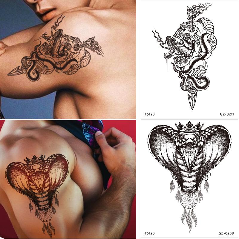 Herbal Tattoo Sticker Waterproof Temporary Tattoo Simulation Juice Tattoo Sticker