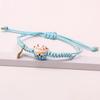 Handwoven Red Rope Lucky Cat Ceramic Bracelets for Women