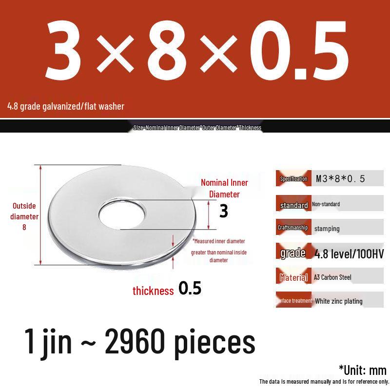 Galvanized Extra Large Thickened Metal Flat Washer (M6-M16)