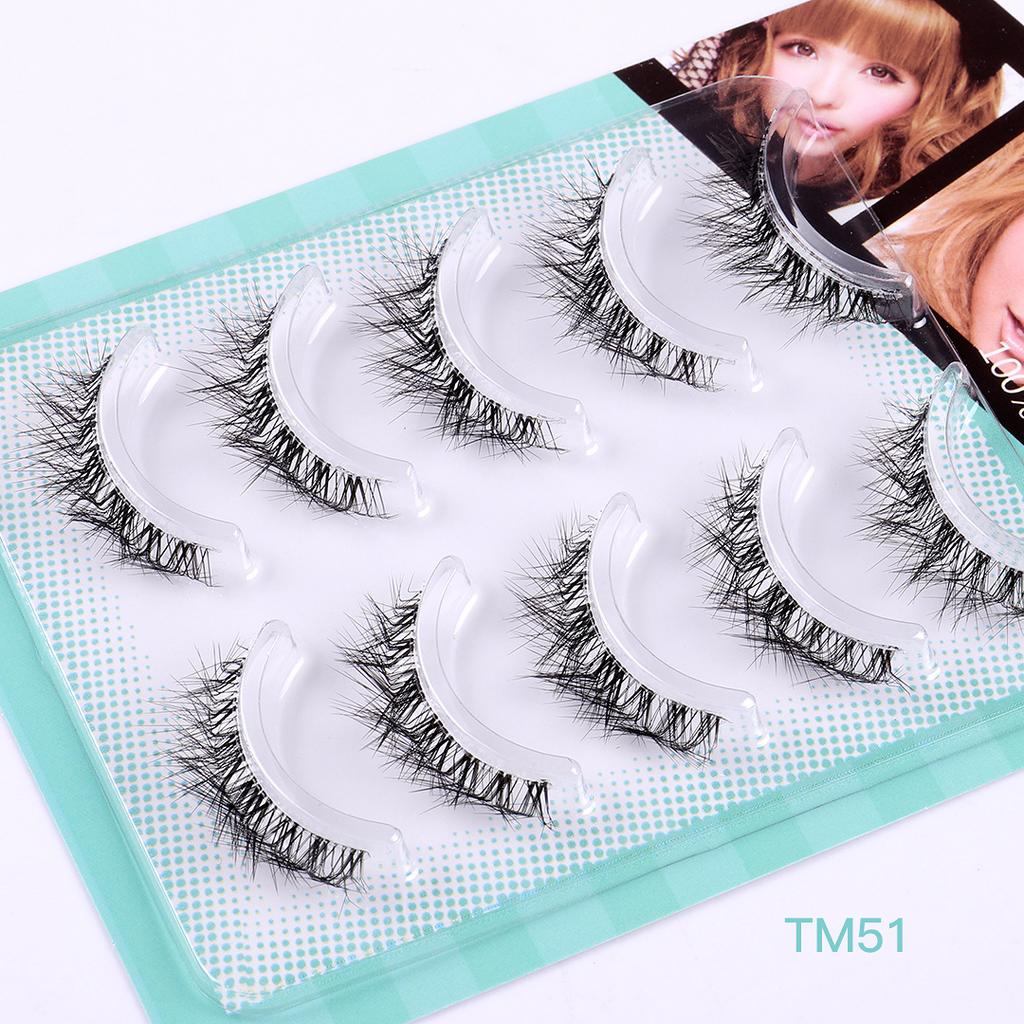 Transparent Terrier 5 Packs L-Shaped False Eyelashes Natural Comic Barbie Eyelashes Little Demon Eyelashes