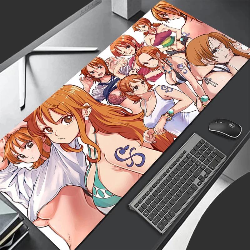 XXL Map Keyboard Rug Large PC Kawaii Gamer Cabinet Mouse Pad Laptop Japan Anime Mousepad O-one P-piece Nami Sexy Girl Desk Mat