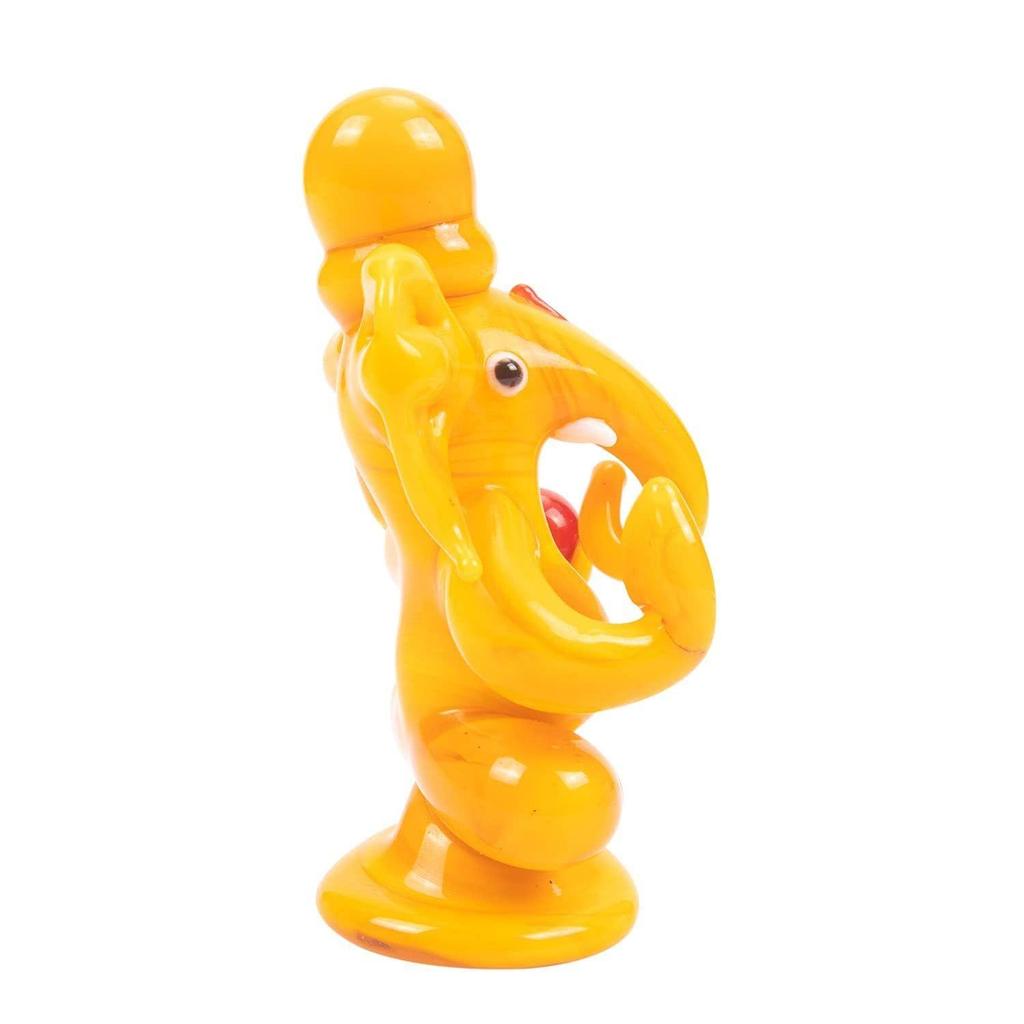 Colored Opaque Ganesha Idol In Yellow Colour for Home, Office (Yellow), Small