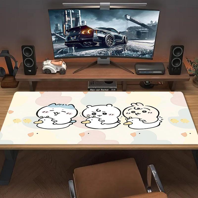 Usagi Print Cushion Non-slip Laptop Tablet Big Mousepad XXL Mat Mini PC Playmat With Lock edge