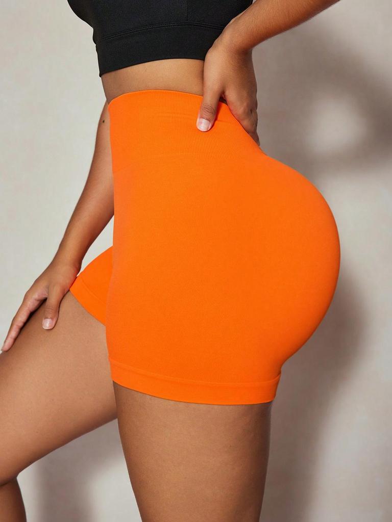 Hohe nahtlose Peach-Lift Fitness-Shorts - Damen Schnelltrocknende Yoga- und Sportbekleidung