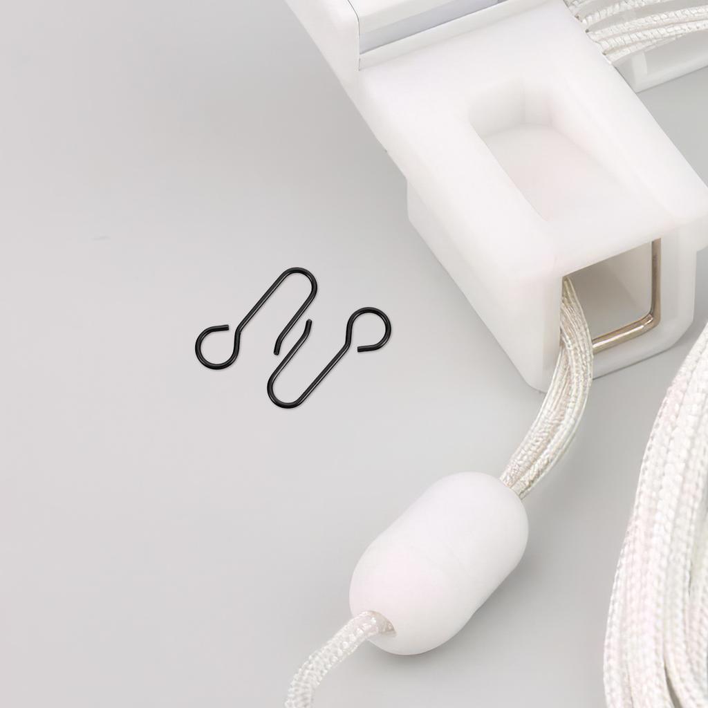 60Pcs Curtain Track Hooks S-Shaped Metal for Ceiling Mount Drapes Heavy Duty Slide Smooth Noise Reducing Home Decor