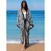 Leopard Print Long Cardigan Loose Large Size Beach Sunscreen Jacket Bikini Blouse