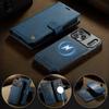 Detachable Flip Magnetic Leather Phone Wallet Case Book With Stand For Magsafe iPhone 17 16 15 12 Pro Max Samsung S25 Plus S24 Ultra Card Holder Cover