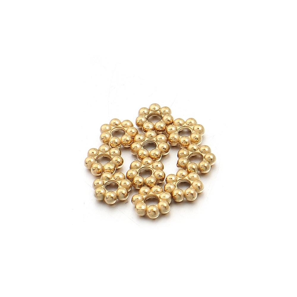 

10/20pcs Snowflake Stainless Steel Spacer Beads Daisy Flower Beads Loose Beads For Jewelry Making DIY Bracelet Necklace Supplies