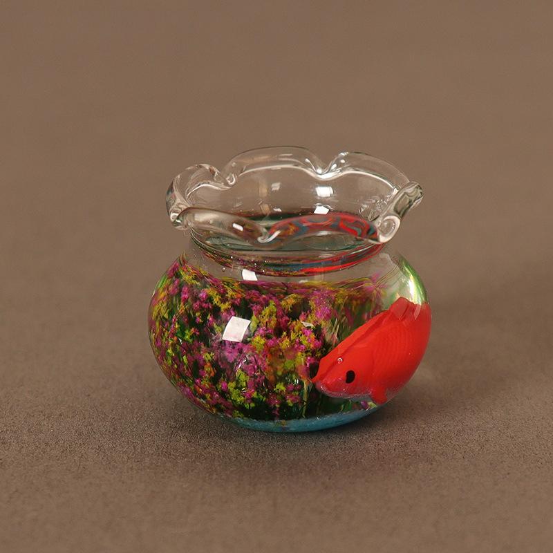 2*2.5Cm Dollhouse Miniature Glass Fish Tank Bowl Aquarium Doll House Home Ornament Toy For Dollhouse Decals New!