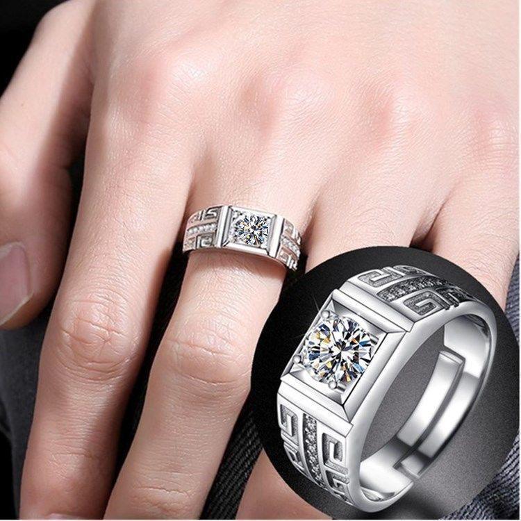 Dámský slitinový zásnubní a svatební prsten se šesti drápky a zirkonem – Elegantní pár styl