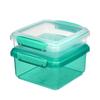Modular Stackable Plastic Food Storage Containers Set of 2 Microwave Dishwasher Freezer Safe Efficient Pantry Organizer