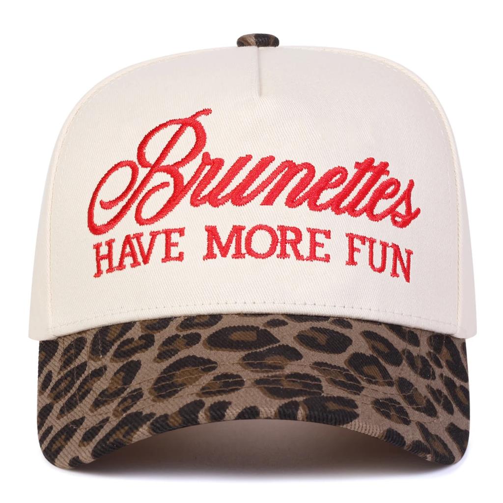 Unisex Brunettes Have More Fun Embroidery Baseball Caps Spring Autumn Outdoor Adjustable Casual Hats Sunscreen Hat Sports Cap