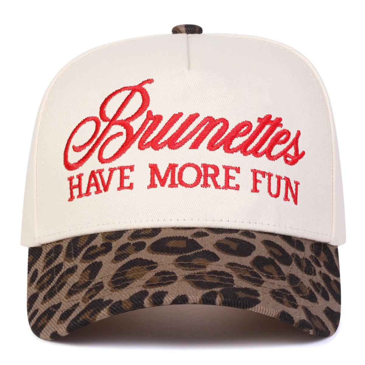 

Unisex Brunettes Have More Fun Embroidery Baseball Caps Spring Autumn Outdoor Adjustable Casual Hats Sunscreen Hat Sports Cap