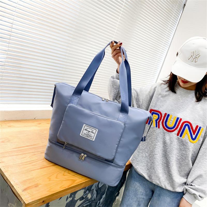 Dry and Wet Separation Fitness Swimming Bag Portable Large Capacity Shoulder Delivery Boarding Bag Folding Travel Bag