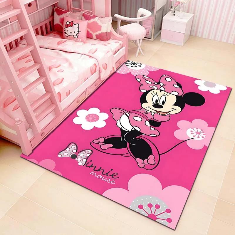 

Cute Cartoon Carpet Minnie Mouse Printed Rug for Home Living Room Bedroom Kids Room Decor Non-slip Floor Mat Next Day Shipping 40cm x 60cm