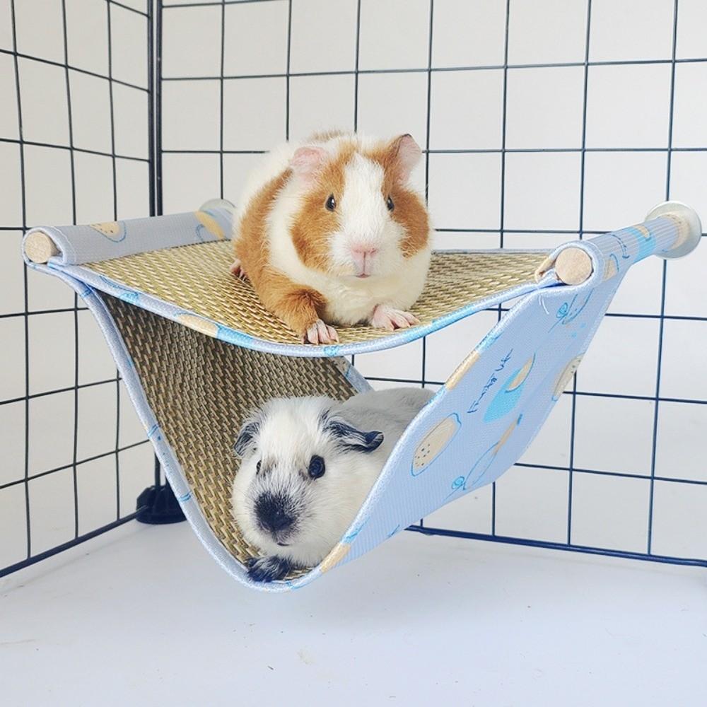

Breathable Cooling Hammock Cool Mat Hamster Jumping Platform Pet Sleeping Bed Small Pet Habitat синий