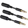 Accessonico 3 Pack Headset Audio Jack Extender, 3.5mm Headphone AUX Extension Adapter for Juice Pack, for Battery Charger Case, Power Case, for