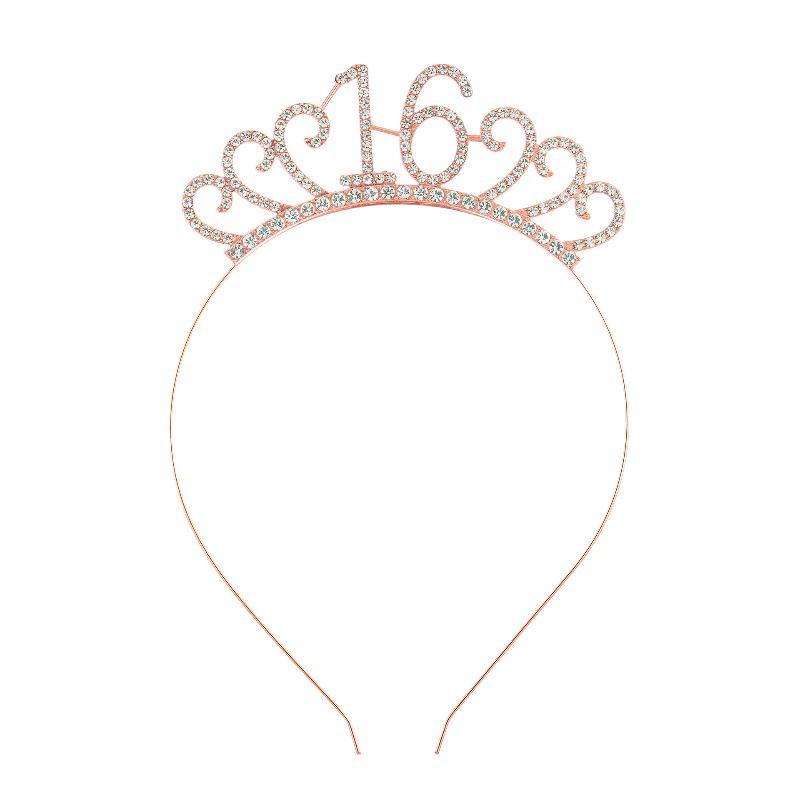 Cross-Border Digital Birthday Crown Set: Headdress, Party Shoulder Strap & Etiquette Belt Photo Prop for Girls