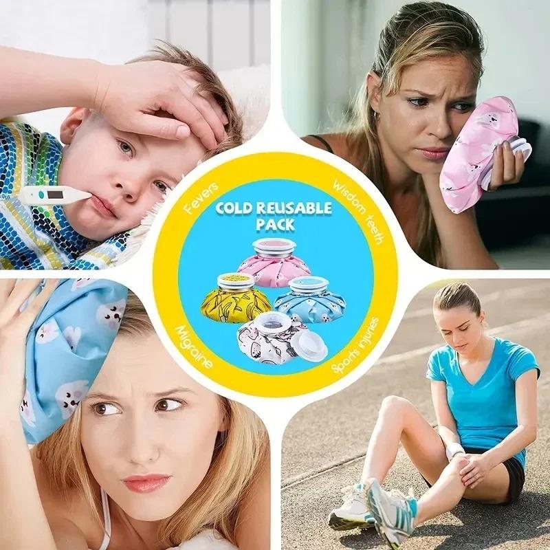 Cold Compress Ice Pack Cartoon Design Durable Fast Cooling Reusable for Child Fever Wisdom Tooth Migraine Sports Injury Relief K