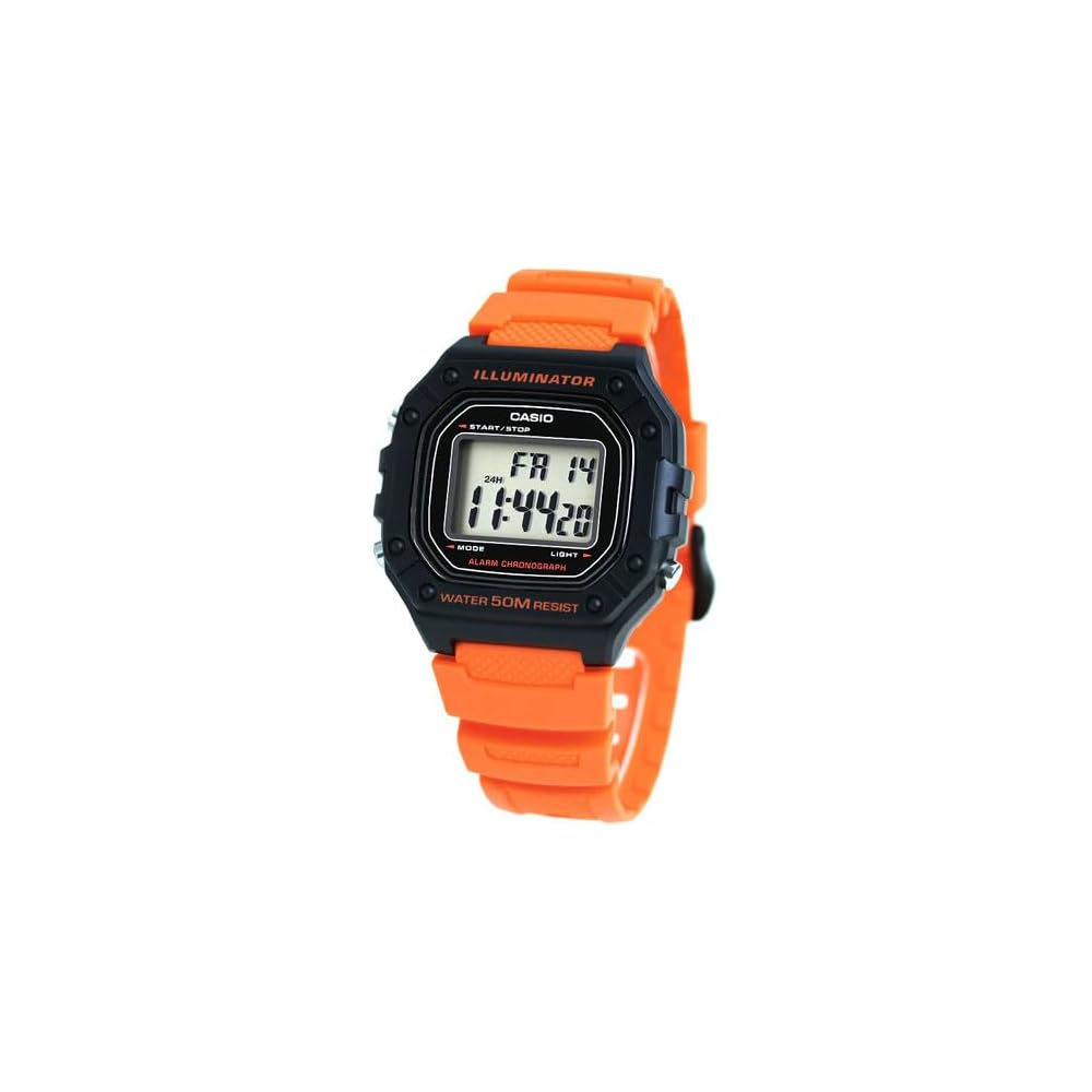 Casio Cheap Casio W-218H-4B2V Quartz Watch for Men and Women Water Resistant Red Color