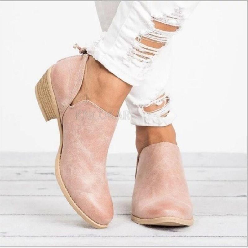2025 New Autumn and Winter Ankle Boots Women's Large Short Boots