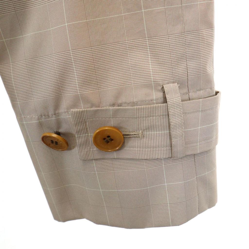 Aquascutum Check Pattern Stainless Collar Coat 9 Brown Women Used