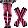 Gothic Y2K Lolita Fingerless Gloves for Halloween Costume Thigh High Boot Socks  for Women