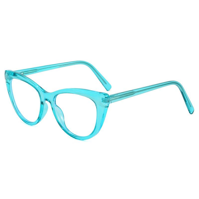 European Fashion Cat Eye Anti-Blue Light Propionate Glasses for Versatile Slimming Effect