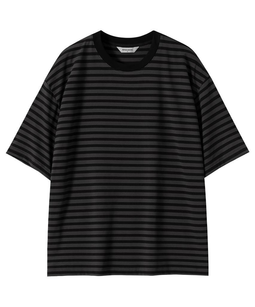 BRENSON Oversized 1:1 Striped Short Sleeve Tee ( 5 Colors )