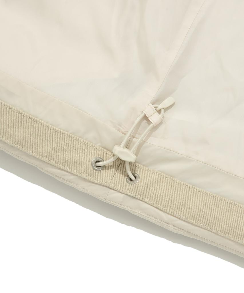COVERNAT Trucker Hoodie Short Puffer Ivory