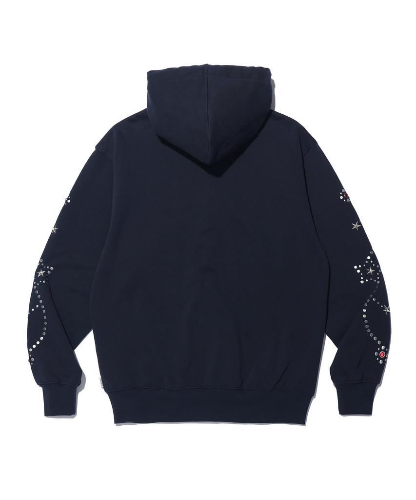 Youhee Star Hotfix Hood Zip-Up Navy