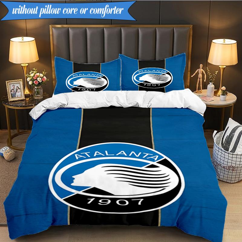 3PCS Atlanta Football Club Bedding Set 2D Printing (Includes 1 Duvet Cover + 2 Pillowcases Coreless), Bedroom decor,Fan Gift