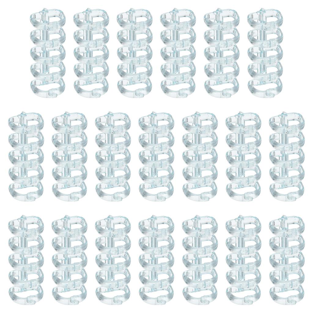 10/20Pcs 5-Ring Binding Spines Snap Split Binder Rings Plastic Round Loose-Leaf Rings Comb Folio Binder Stationery Office Supply