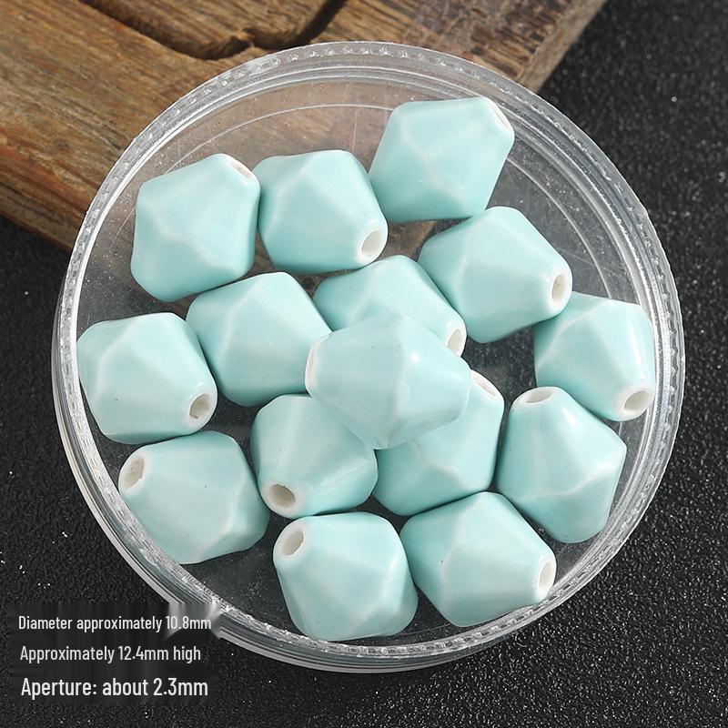 Macaron Rhombus Ceramic Beads for DIY Jewelry Making