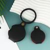Mini Vergrößerung 50/60/70MM Faltlupe Faltetui aus Leder Tragbare Handlupe für Schmuck 8X