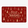 Minimalist Xmas Pine Design Washable Floor Mat Decorative Door Rug Perfect For Indoor Outdoor Entryway Welcome Accent