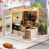 DIY Miniature Doll House With Dust Cover 3D Puzzle Assembly Making Room Toys Home Bedroom Decorations With Furniture Wooden Craf
