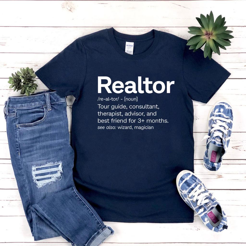Realtor Definition TShirt Funny Real Estate Shirt Real Estate Agent Gift Unisex Graphic Tees Streetwear Women Top Casual Tshirt