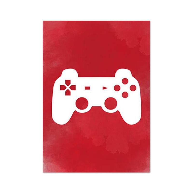 Joypad Gaming Illustration Poster and Print Boys Wall Art Canvas Gaming Let's Play Art Painting Picture Kids Room Wall Decor