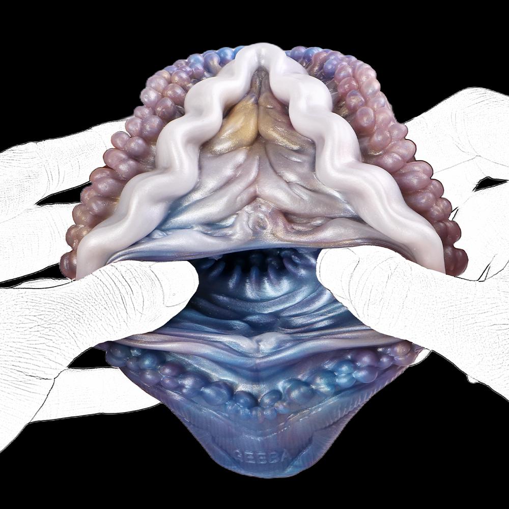 Realistic Abalone Pocket Pussy for Men, Silicone Masturbator with Vaginal Texture, Stroker for Sexual Pleasure & Penis Exercise