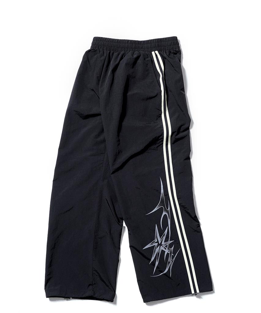 GAKKAI UNIONS Sparkle Nylon Line Pants Black