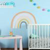 Cartoon Rainbow Wall Stickers for Kids Room Nursery Decoration Decals Mural Baby Bedroom Living Room Wall Decoration