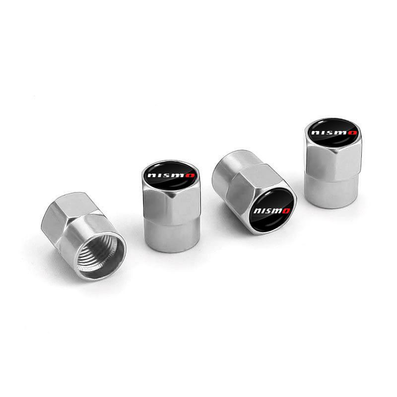 4Pcs Car Wheel Tires Bolt-in Valve Caps Badge Car Accessories For Nismo Nissans Tiida Teana Skyline Juke X-trail Almera Qashqai Goods