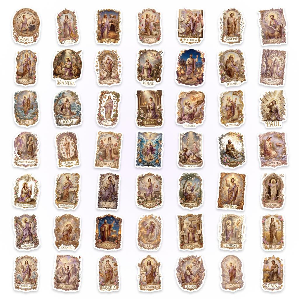 50 Prayer Characters Text Creative Stickers Hand Account Diy Water Cup Luggage Decoration Waterproof Stickers
