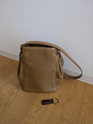 Vintage Old COACH Shoulder Bag Camel K6E-4426 Leather Madison Deauville