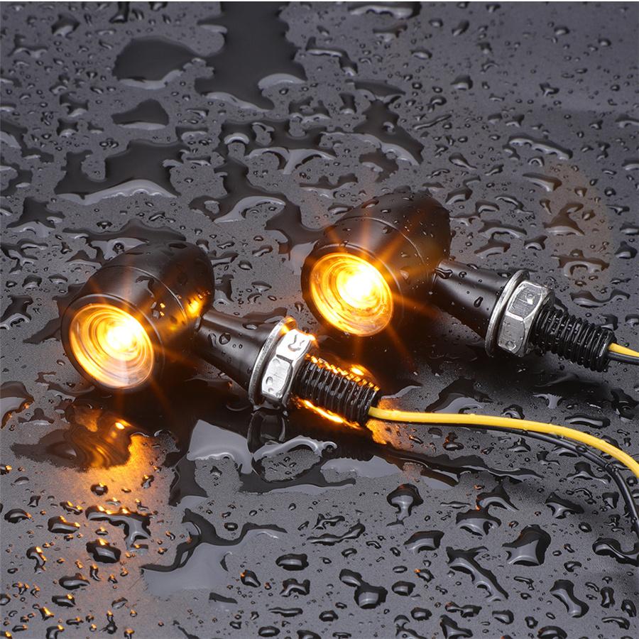 8mm Aluminum Motorcycle Mini LED Turn Signal Light Bullet Moto Flashing Light Cl